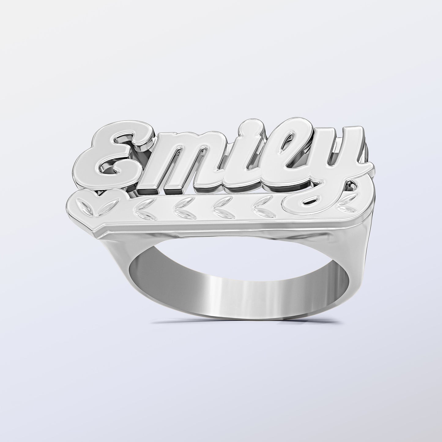 Personalized Script Name Ring