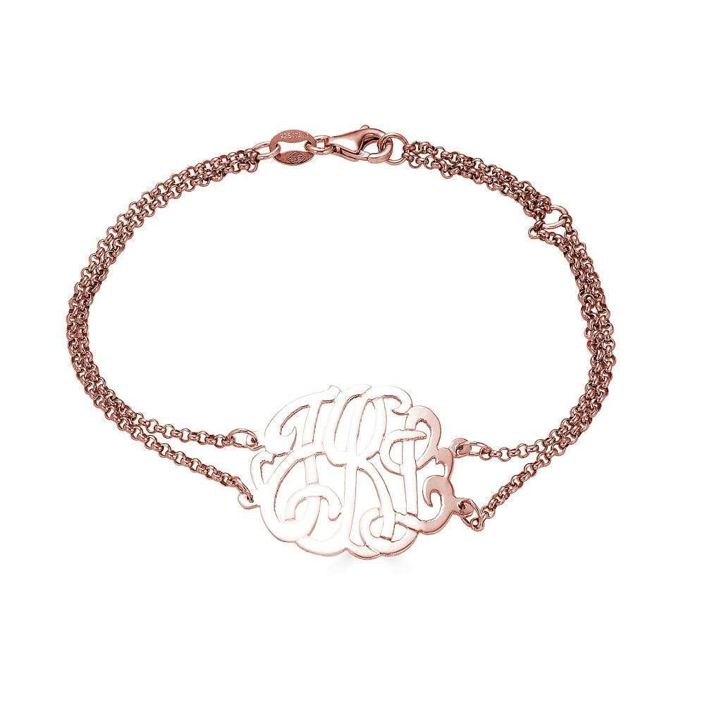Ari&Lia Delicate 1" Script Monogram Bracelet
