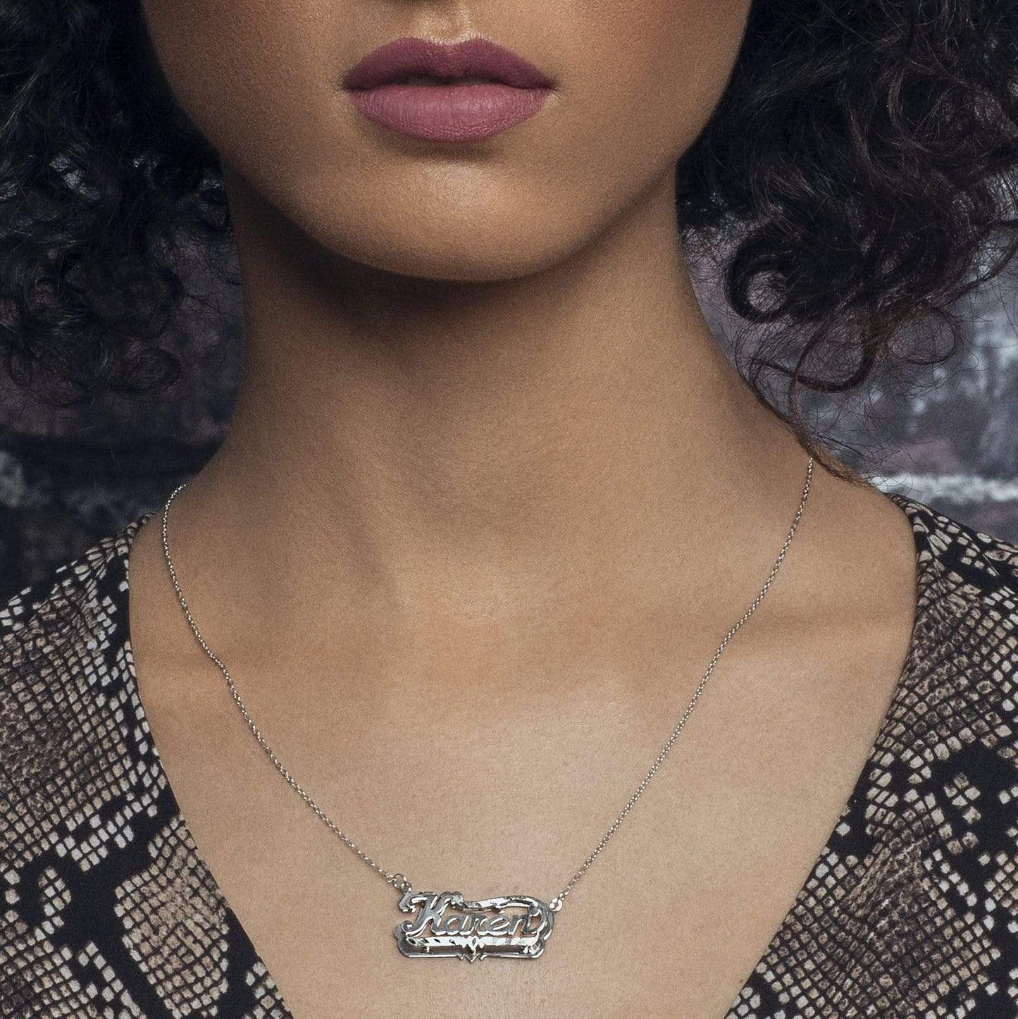 Ari&Lia Double Plated Necklaces Diamond Cut Double Plated Name Necklace