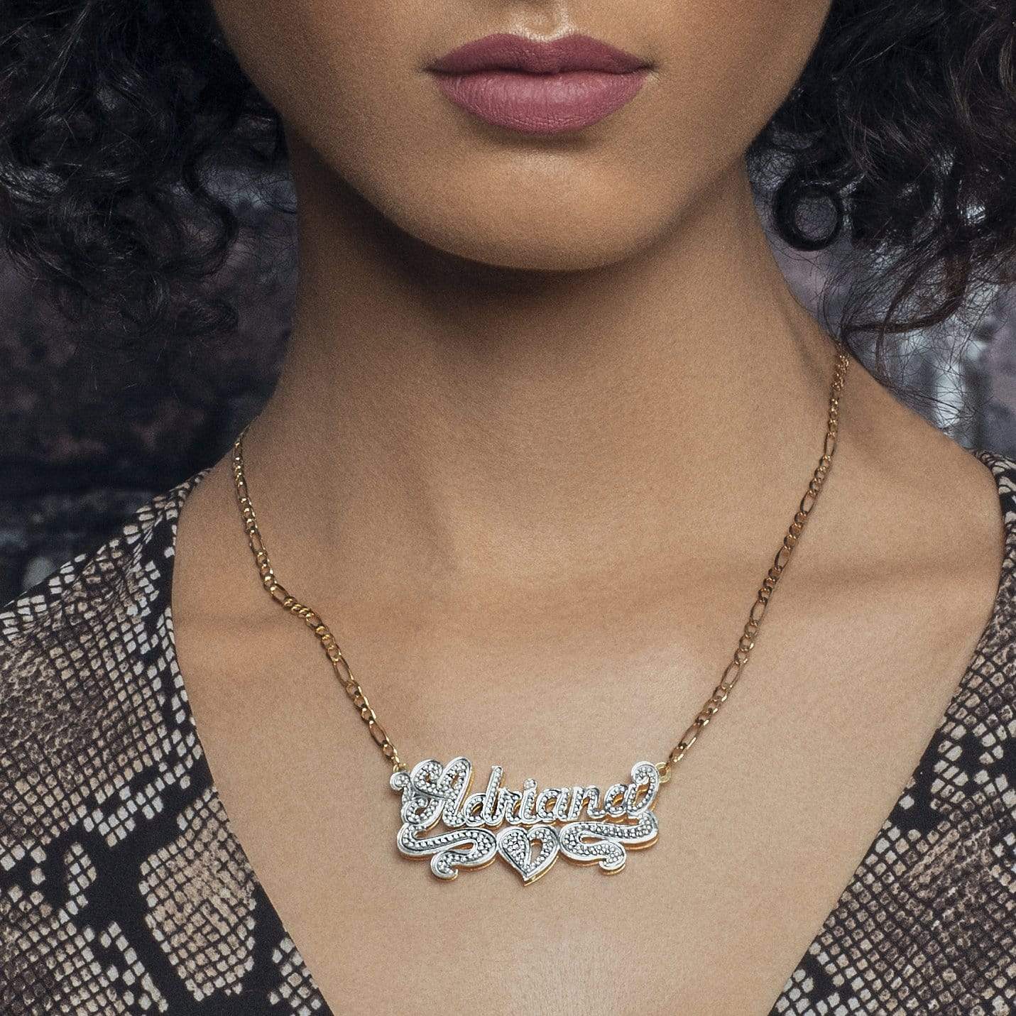 Double Plated With Diamond Accent