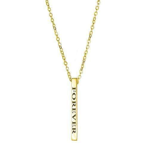 Ari&Lia Empowered Vertical Bars Gold Plated Forever Empowered Vertical Bar NP-LONGBAR-FOREVER-GPSS