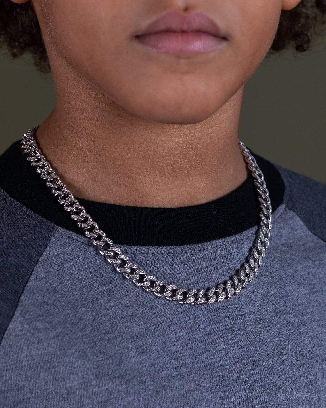 Ari&Lia KIDS Kids Curb Chain with 2.5 Cubic Zirconia