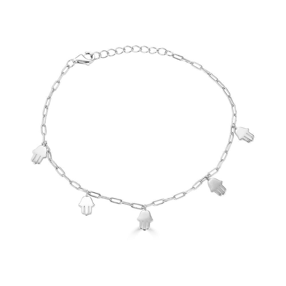 Ari&Lia Delicate Bracelets Sterling Silver Paper Clip Hamsa Bracelet 10015-SS