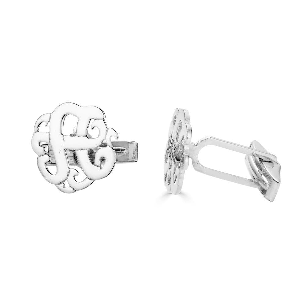 Ari&Lia MENS Sterling Silver Script Initial Cufflinks ZCL560-SS