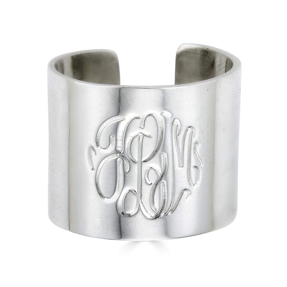 Ari&Lia Name Rings Sterling Silver Hand Engraved Cuff Ring cuff ring-SS