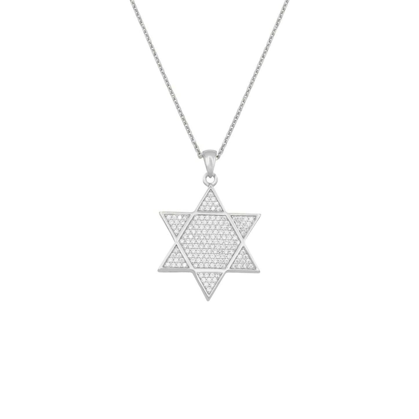 Ari&Lia PAPERCLIP COLLECTION Star Of David Necklace with Cubic Zirconia