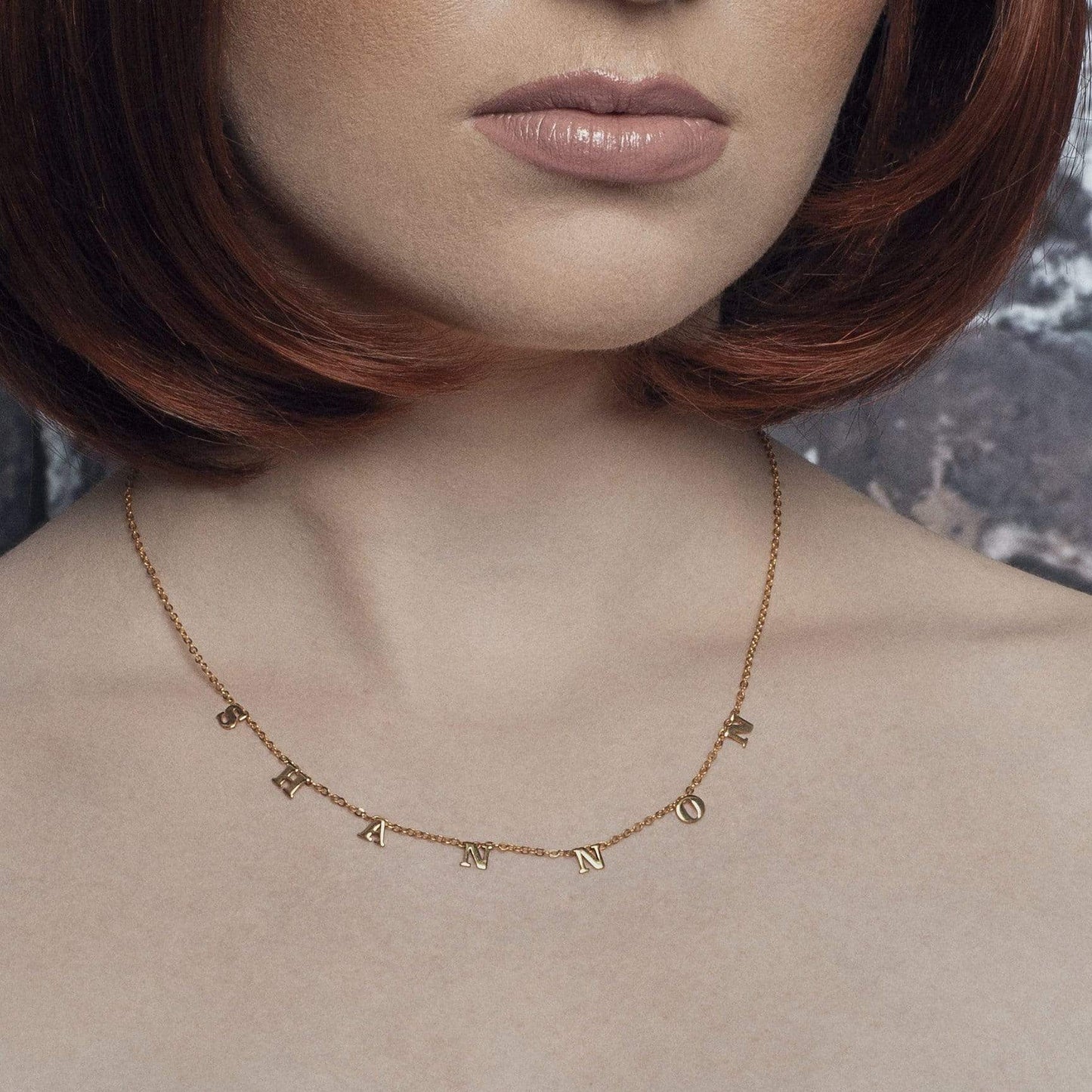 Ari&Lia Trendy Block Spaced Out Name Necklace
