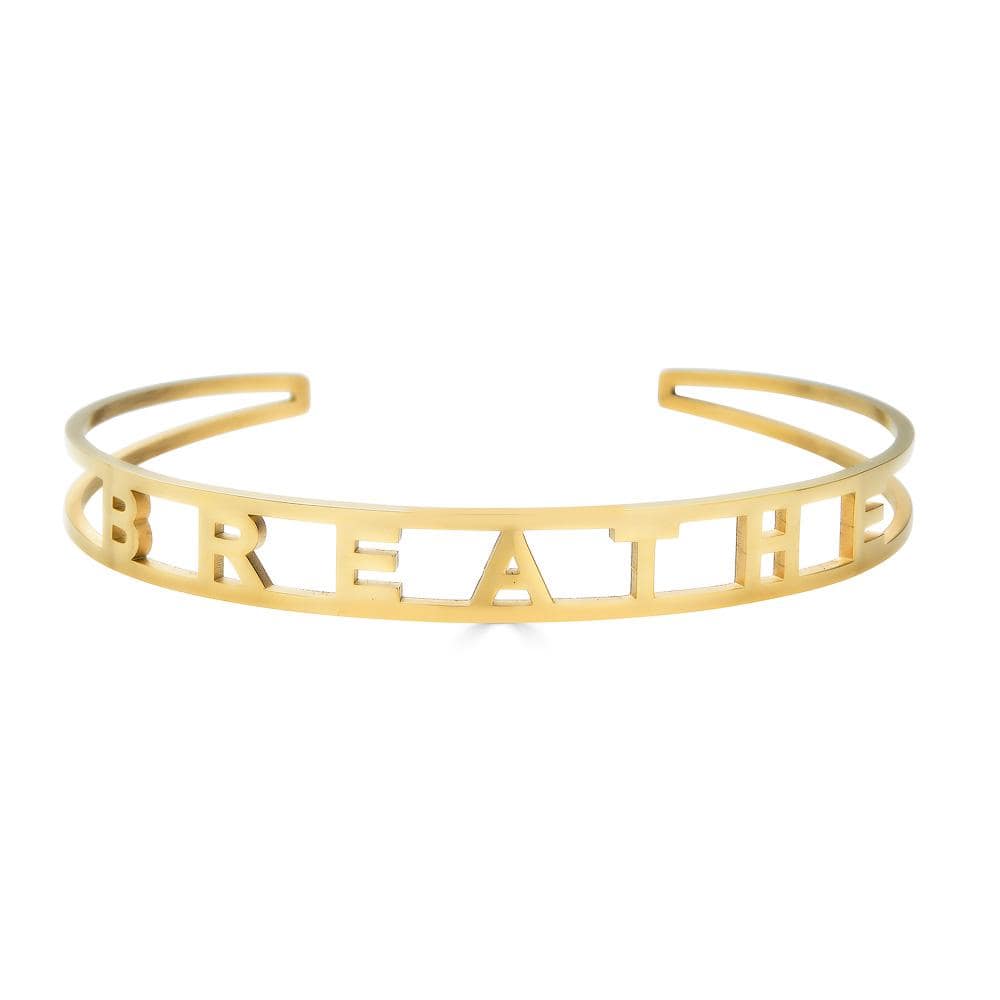 Ari&Lia Empowered Bangles Yellow Breathe Adjustable Empowered Bangle ST5059-BREATHE