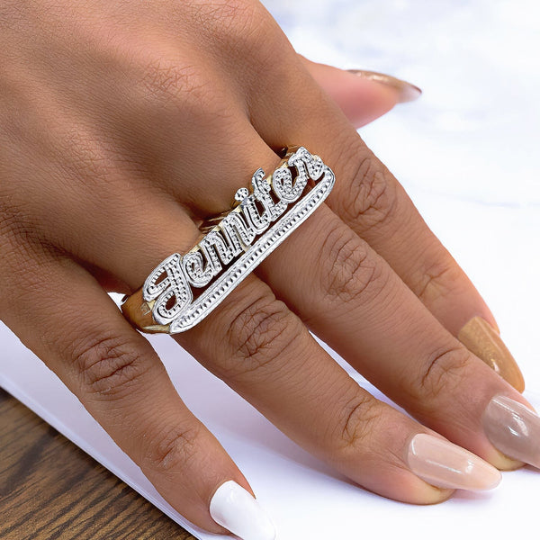 Two Finger Name Ring