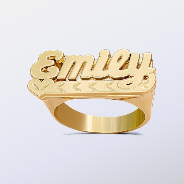 Personalized Script Name Ring