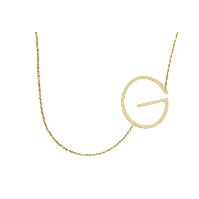 Ari&Lia 14K Name Necklace 14K Block Initial Necklace