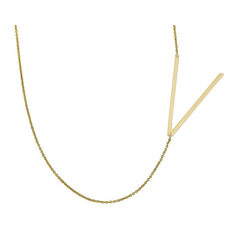 Ari&Lia 14K Name Necklace 14K Block Initial Necklace