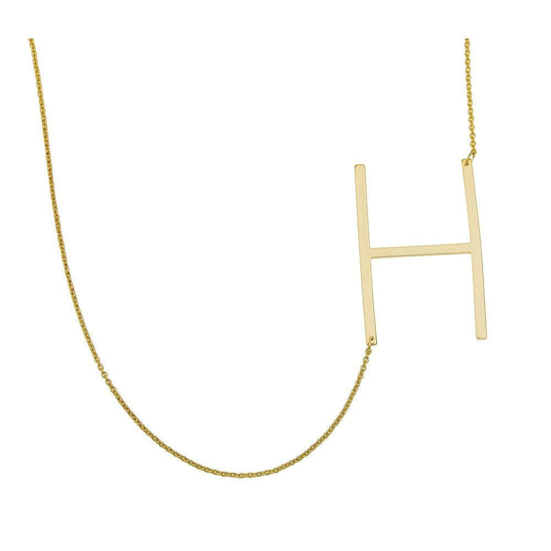 Ari&Lia 14K Name Necklace 14K Block Initial Necklace