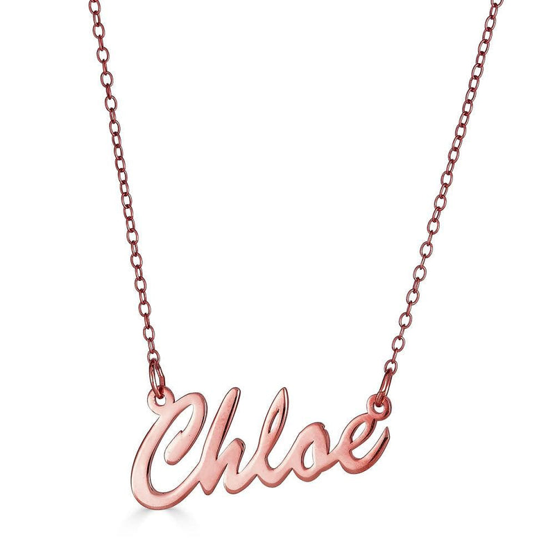 Ari&Lia 14K Name Necklace 14K Rose Gold 14K Single Script Chloe NP30541-14K-RG