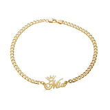 Ari&Lia 14K Bracelets 14K Yellow Gold 14K Crown Name Bracelet BRC30568-14K-YG