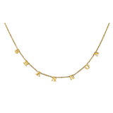 Ari&Lia 14K Kids Name Necklace 14K Yellow Gold 14K Block Kids Spaced Out Name Necklace 5500-14K-YG