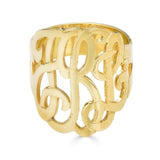 Ari&Lia 14K Name Rings 14K Yellow Gold 14K Script Monogram Ring 1522-14K-YG