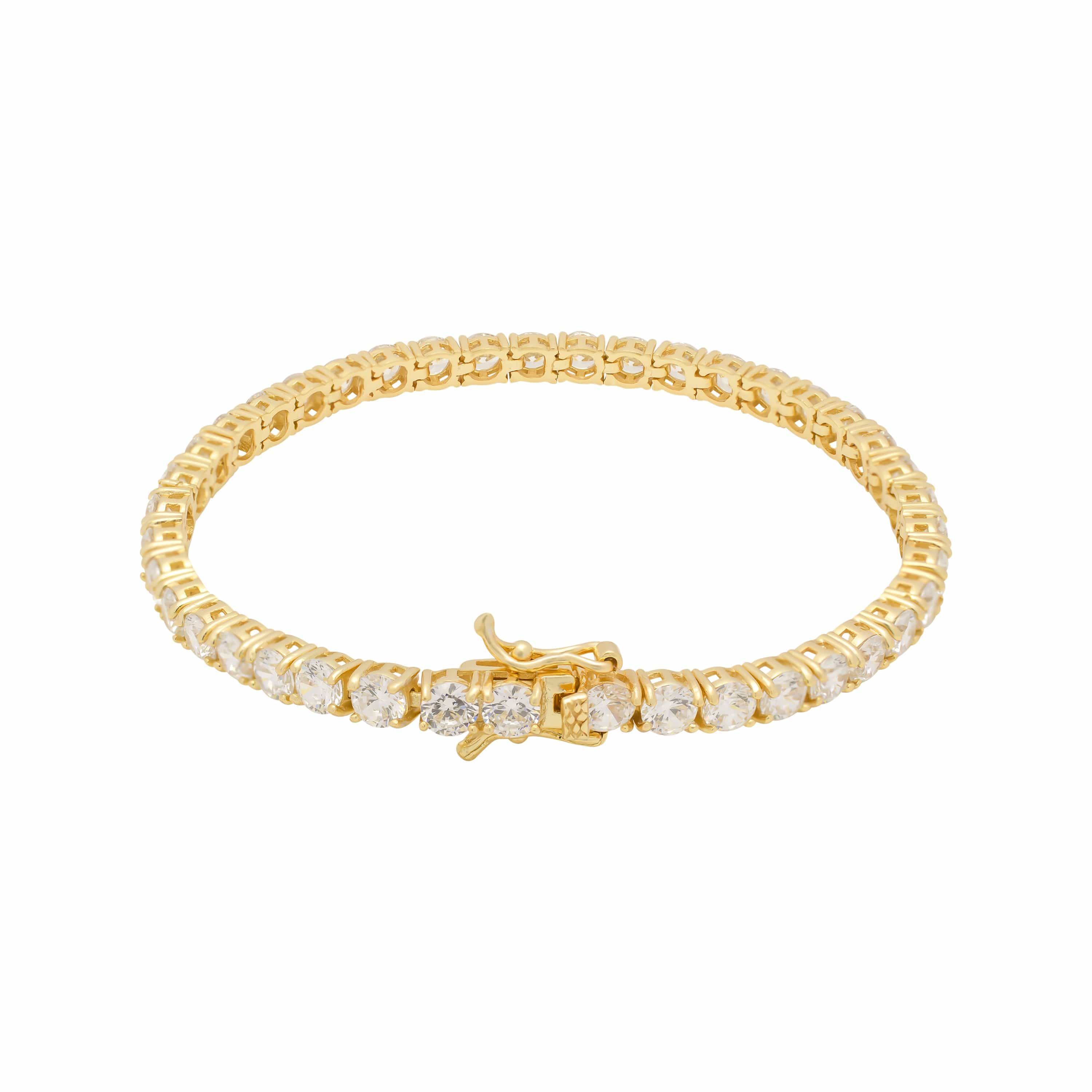 Ari&Lia Delicate Bracelets Sterling Silver Curb Bracelet with CZ Bar
