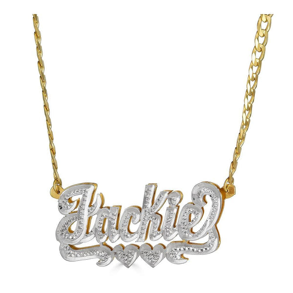 Double name hot sale necklace silver