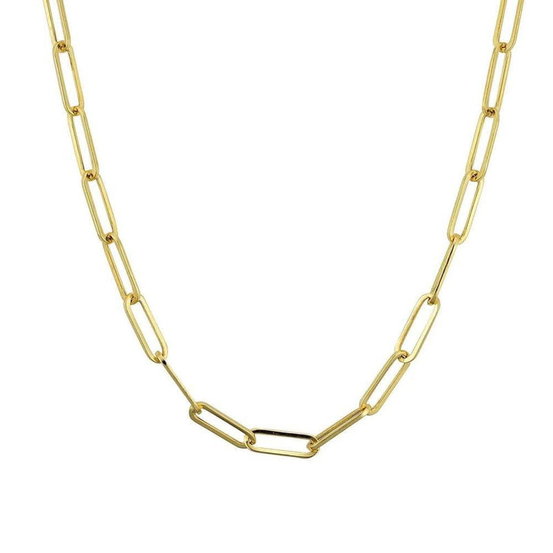 Ari&Lia PAPERCLIP COLLECTION 18K Gold Over Silver Paper Clip Link Chain PPC-GPSS