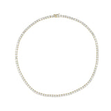 Ari&Lia PAPERCLIP COLLECTION 18K Gold Over Silver Tennis Necklace with Cubic Zirconia 9013-SS