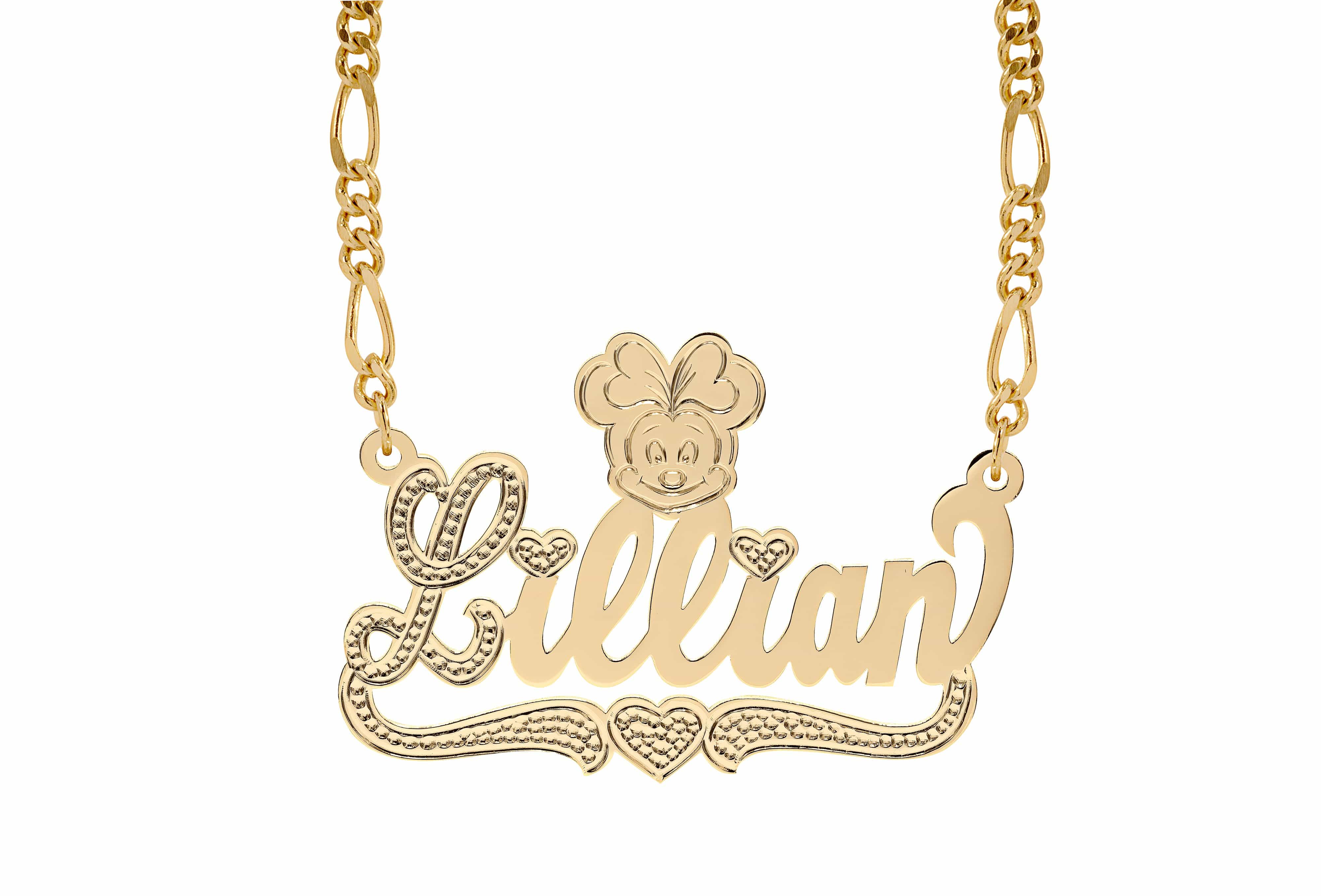 Minnie mouse nameplate on sale necklace