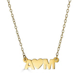 Ari&Lia Trendy 18K Gold Over Silver Initial Heart Initial Necklace NP10074-GPSS