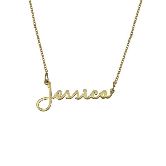 Ari&Lia CURB CHAINS Kids Script Lowercase Name Necklace