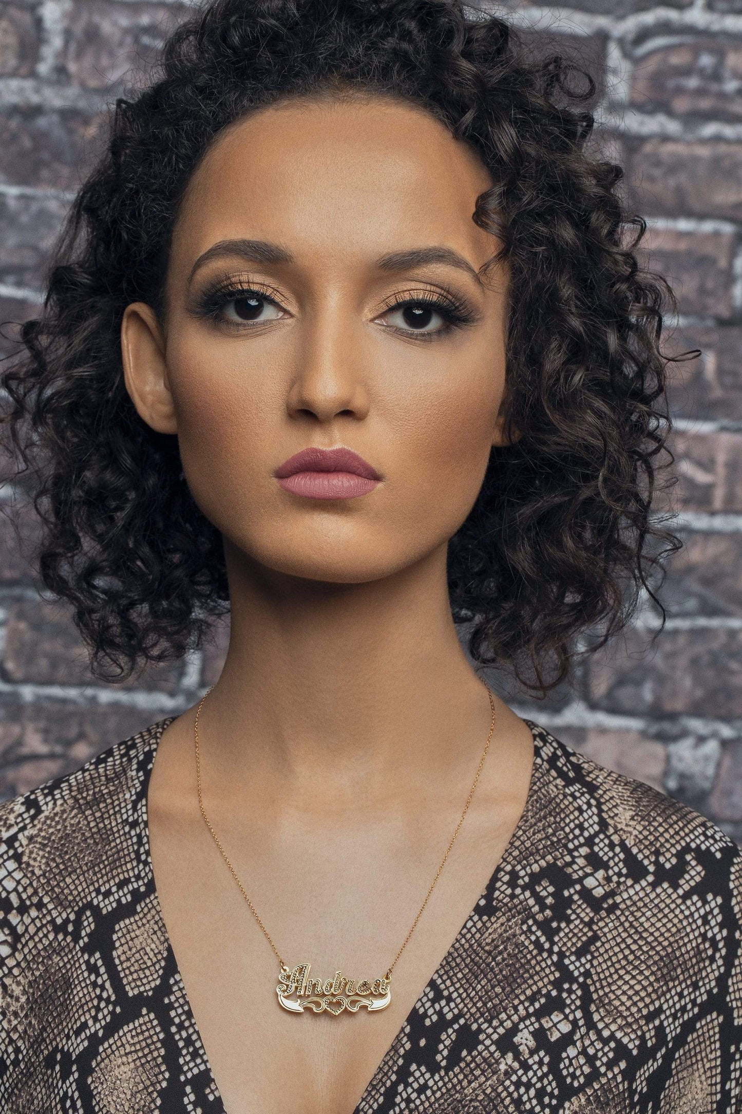Ari&Lia Double Plated Necklaces Double Plated With Diamond Accent