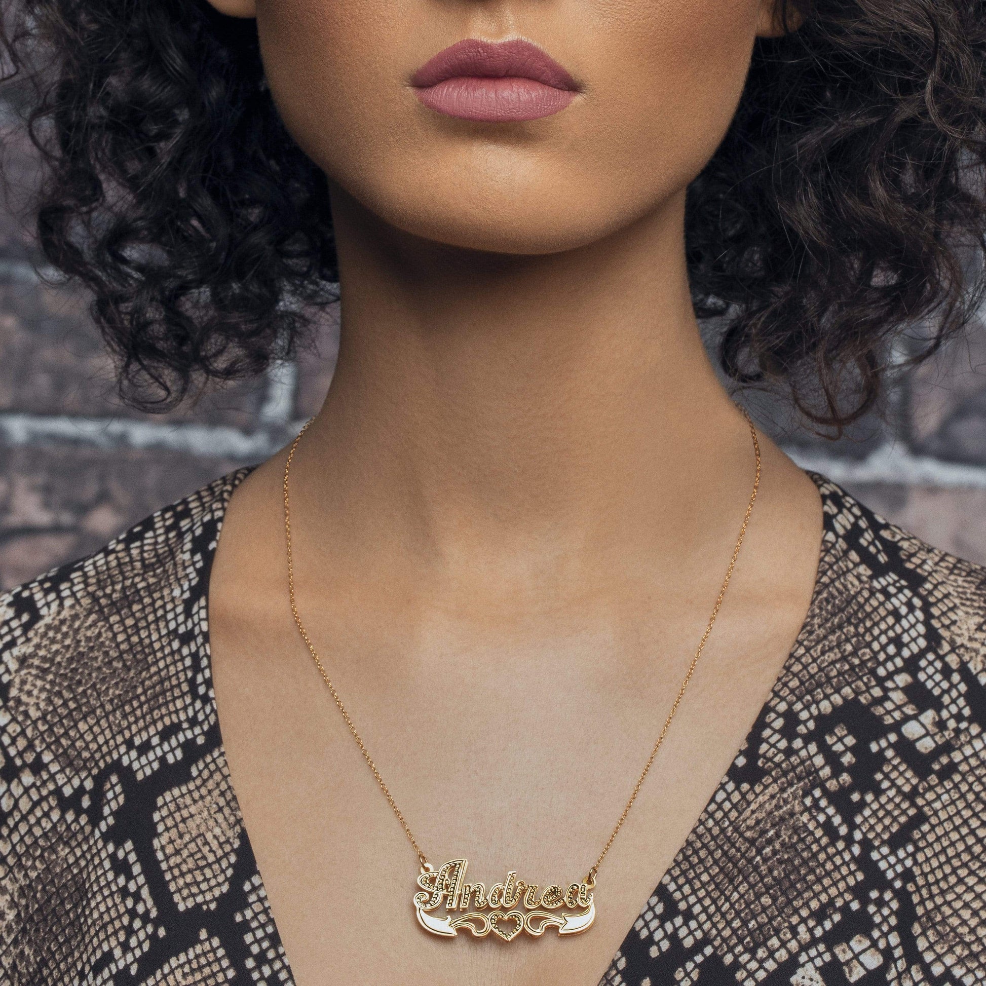 Ari&Lia Double Plated Necklaces Double Plated With Diamond Accent