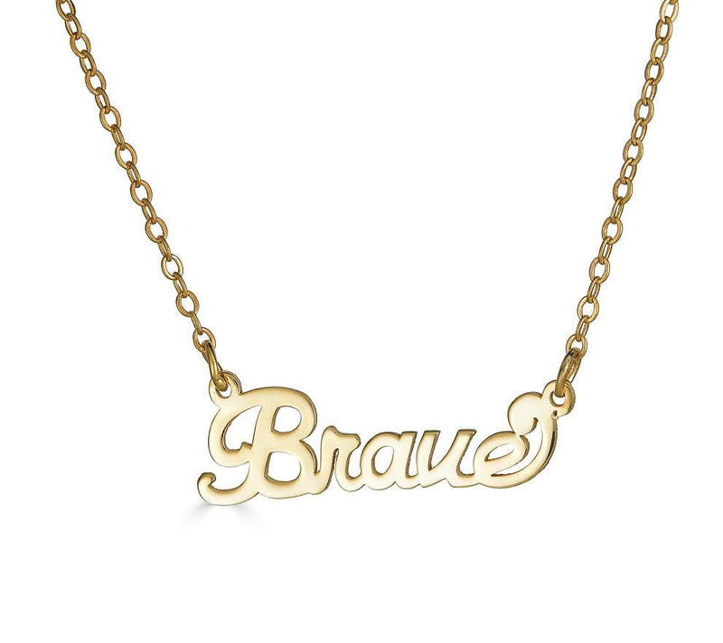 Ari&Lia Empowered Name Necklaces Brave Empowered Name Necklace