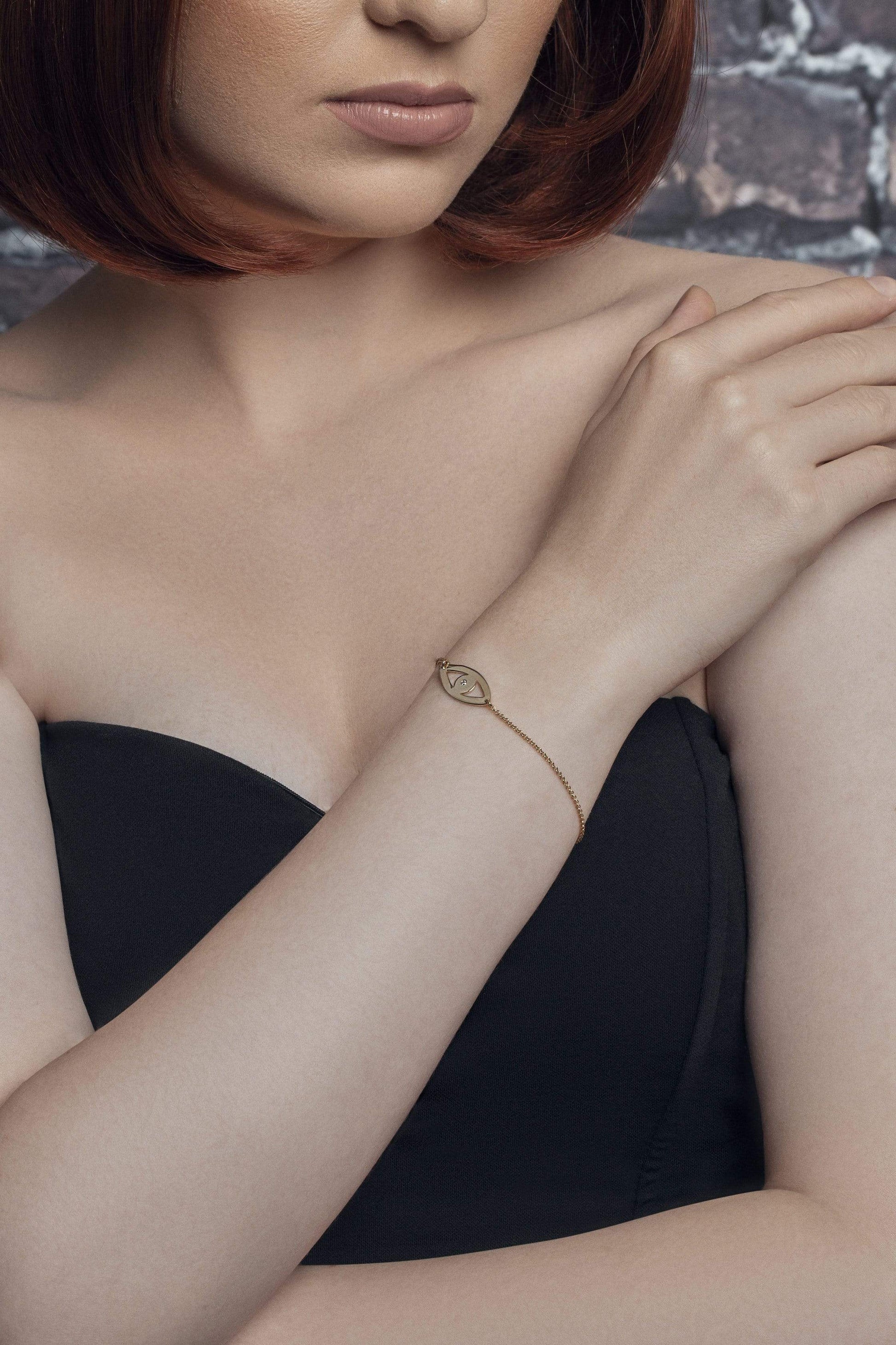 Ari&Lia Evil Eye Bracelet With CZ