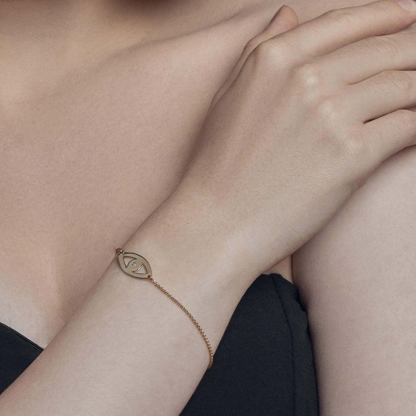 Ari&Lia Evil Eye Bracelet With CZ