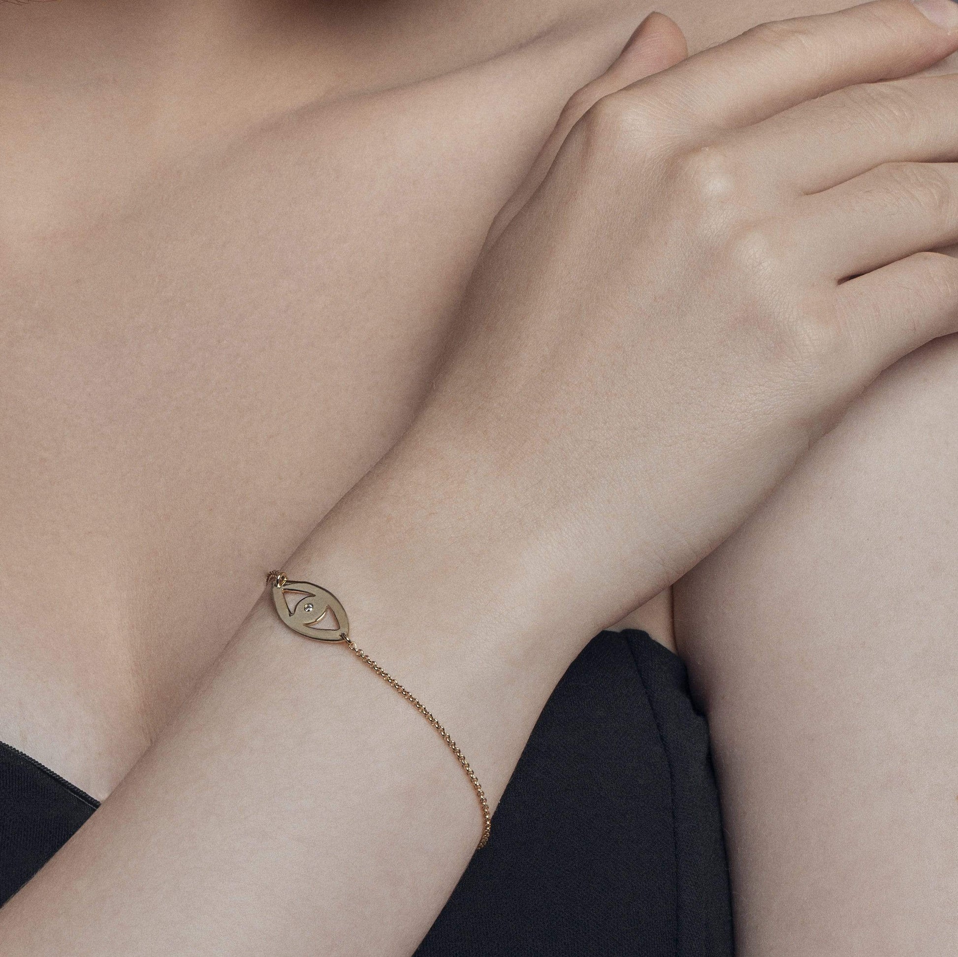 Ari&Lia Evil Eye Bracelet With CZ