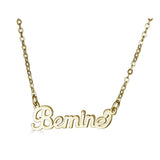 Ari&Lia Empowered Name Necklaces Gold Plated Bemine Empowered Name Necklace NP90580-BEMINE-2-GPSS