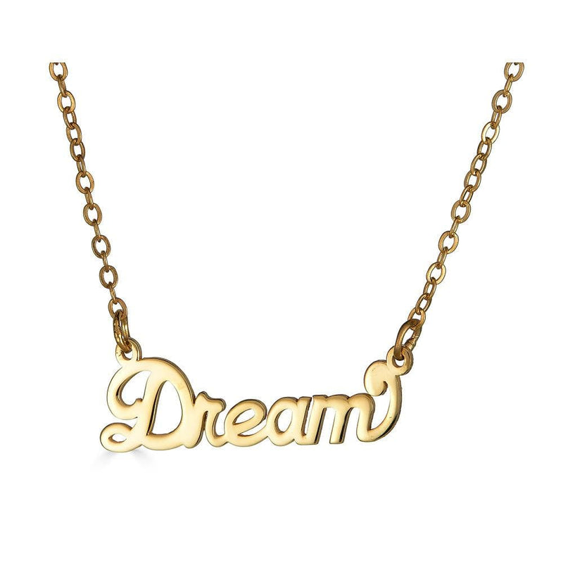 Ari&Lia Empowered Name Necklaces Gold Plated Dream Empowered Name Necklace NP90580-DREAM-GPSS