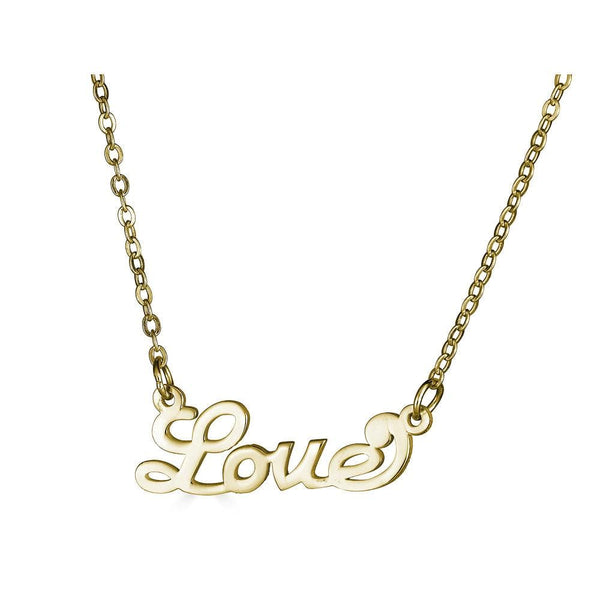 Ari&Lia Empowered Name Necklaces Gold Plated Love Empowered Name Necklace NP90580-LOVE-GPSS