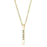 Ari&Lia Empowered Vertical Bars Gold Plated Xoxo Empowered Vertical Bar NP-LONGBAR-XOXO-GPSS