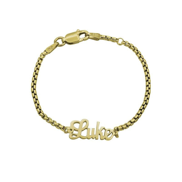 14K Mini Script Kids Name Bracelet – Ari&Lia