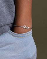 Ari&Lia Name Bracelet Kids Script Name Bracelet with Box Chain