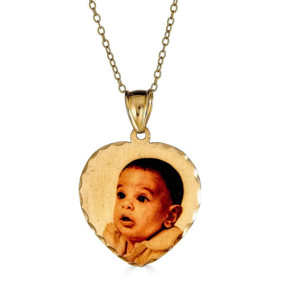 Ari&Lia Picture Pendants Heart Diamond Cut Picture Pendant