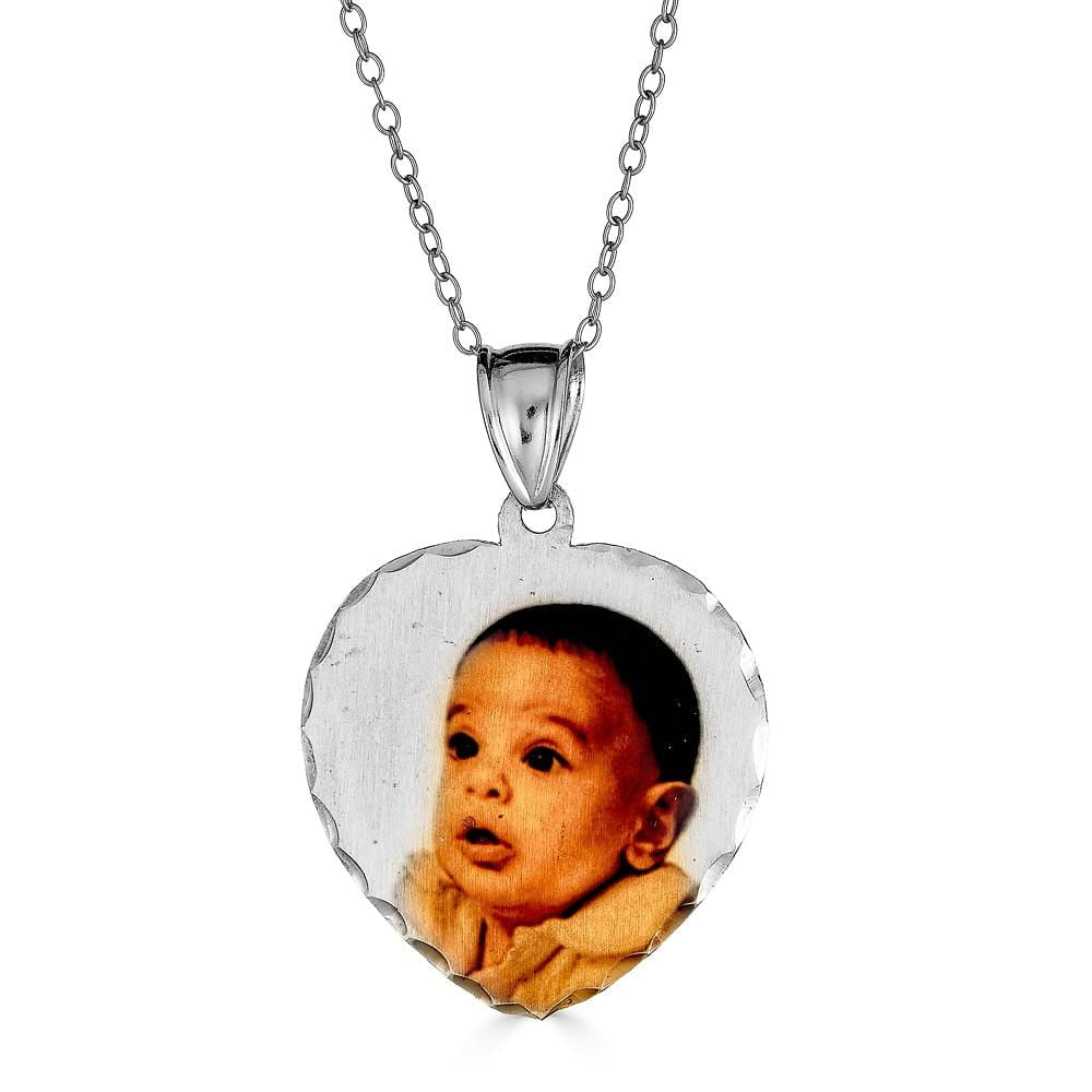 Ari&Lia Picture Pendants Heart Diamond Cut Picture Pendant