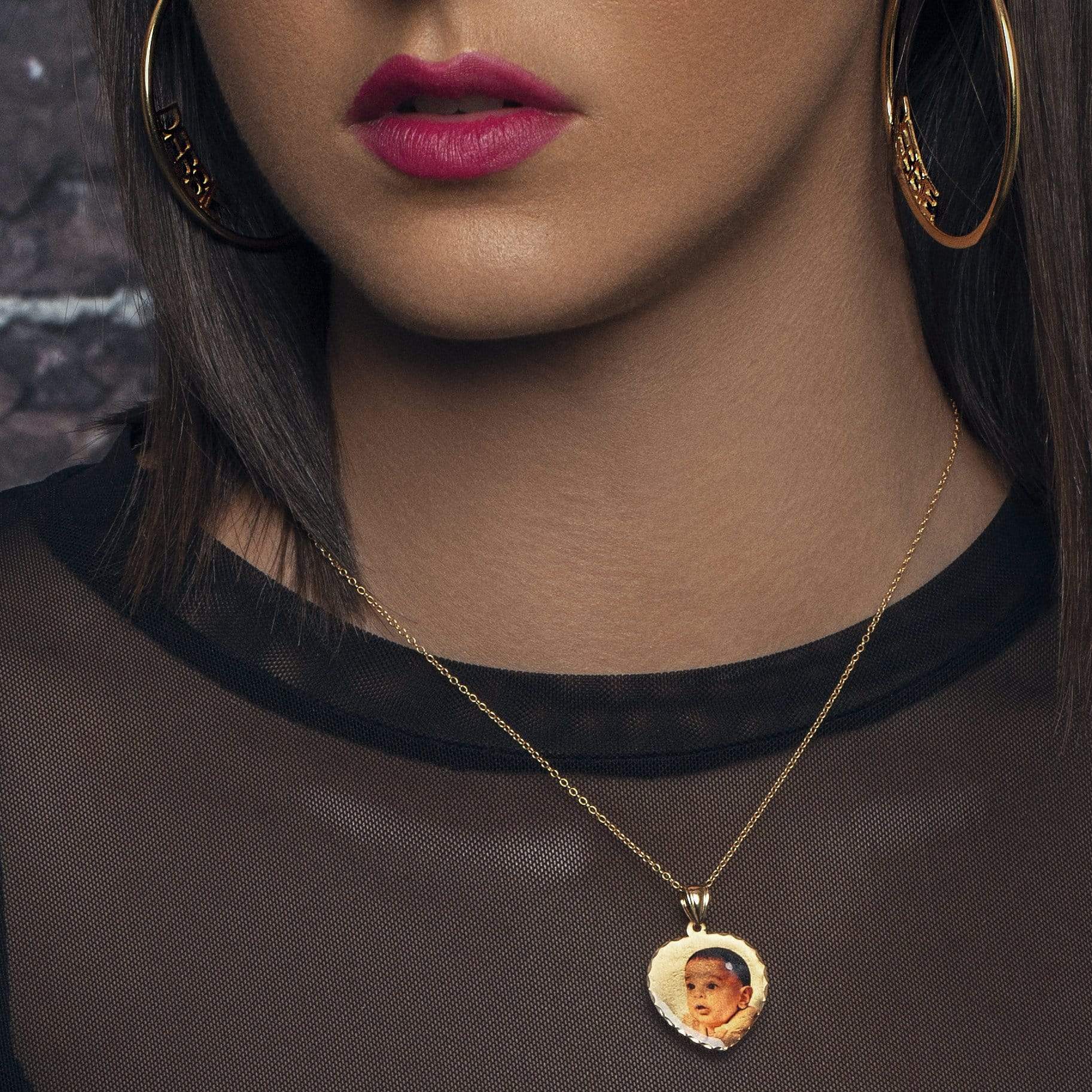 Ari&Lia Picture Pendants Heart Diamond Cut Picture Pendant