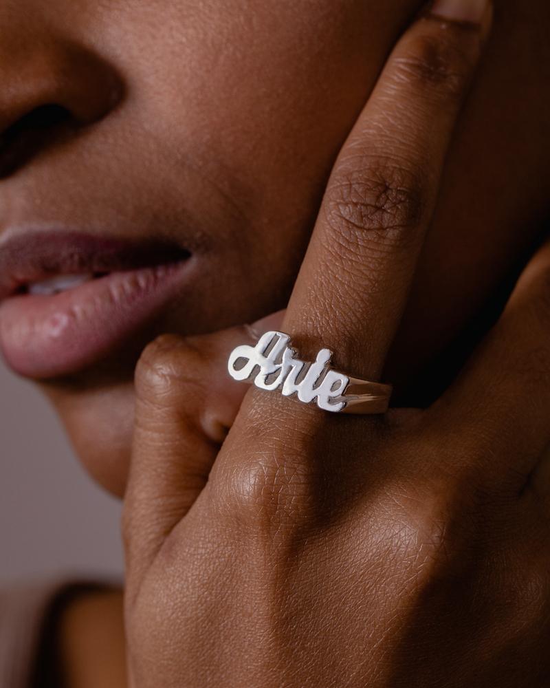 Ari&Lia Rings 14K Womens Script Name Ring