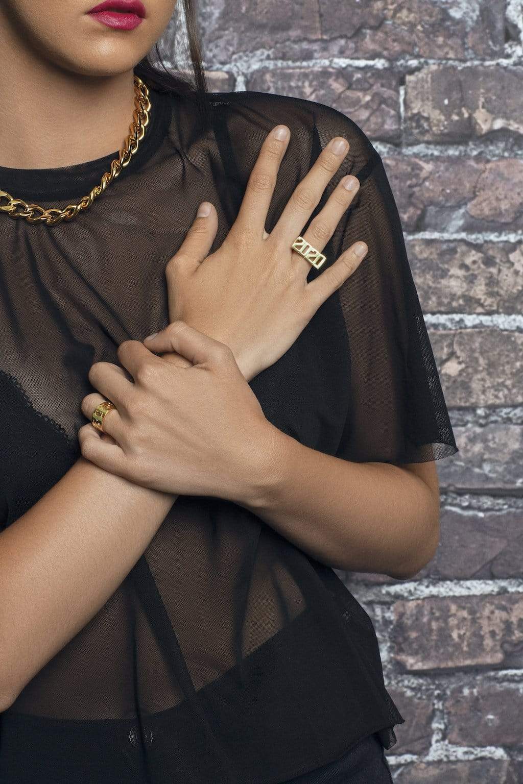 Ari&Lia Rings Block High Polish Name ring