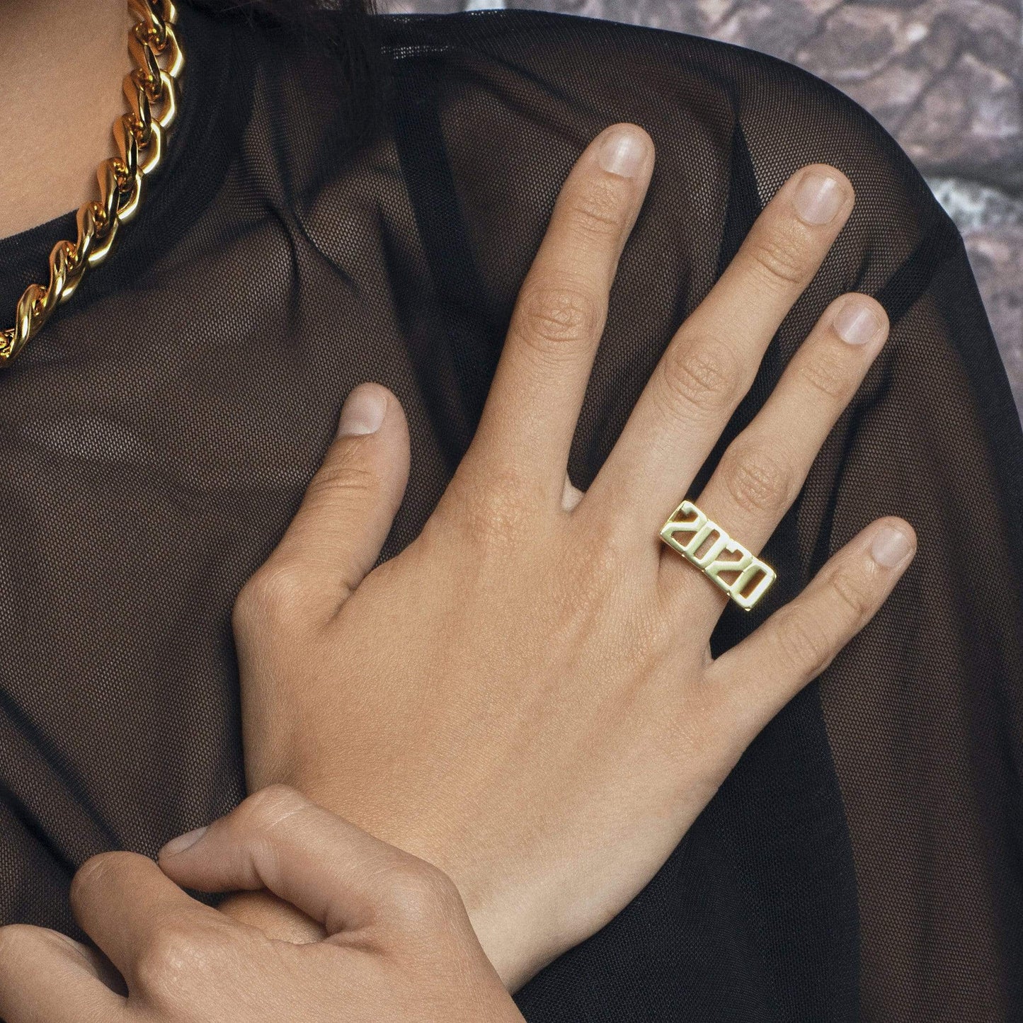 Ari&Lia Rings Block High Polish Name ring