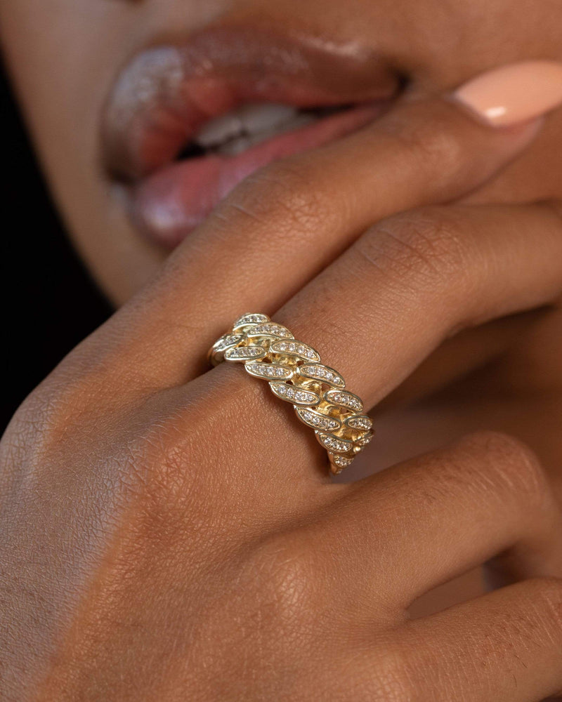 Ari&Lia Rings Curb Link With Cubic Zirconia Ring