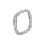 Ari&Lia Rings Square Ring with Cubic Zirconia