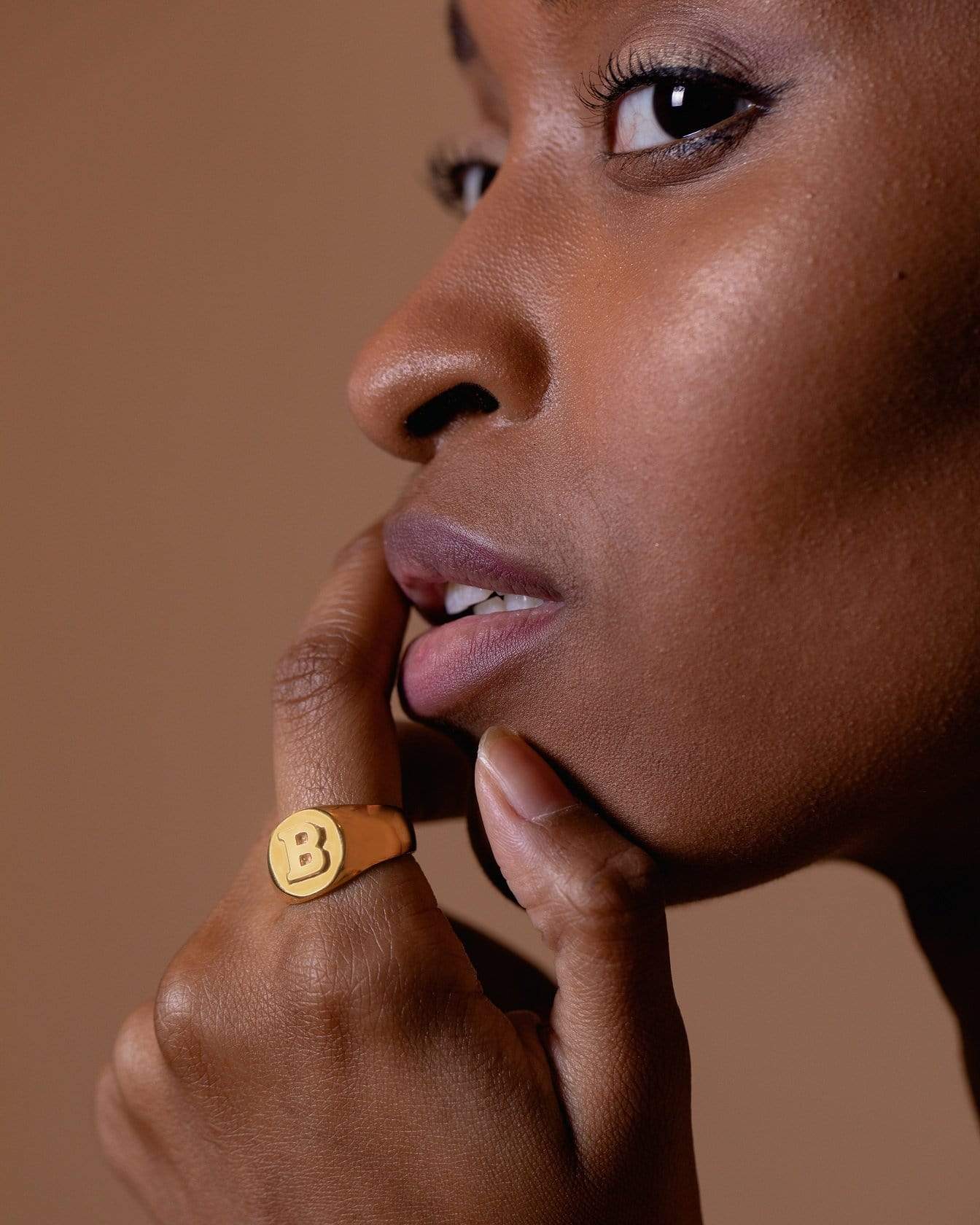Ari&Lia Rings Women's Signet Initial Ring