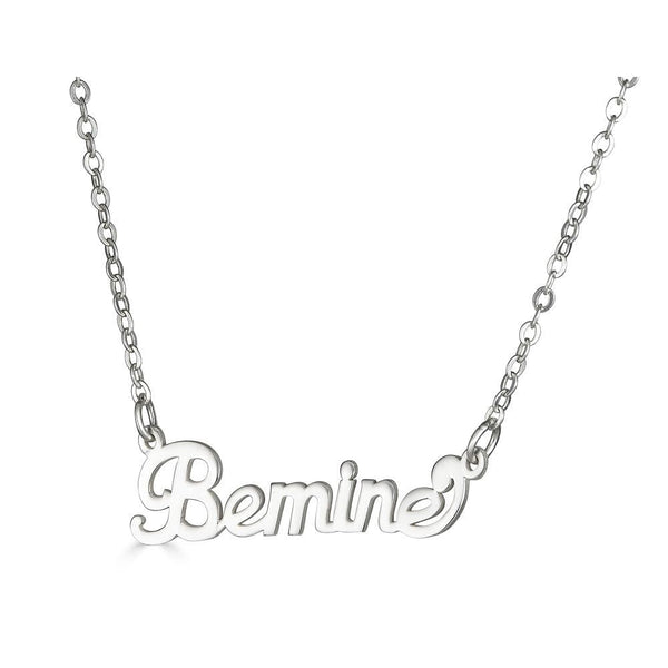 Ari&Lia Empowered Name Necklaces Silver Plated Bemine Empowered Name Necklace NP90580-BEMINE-1-SS
